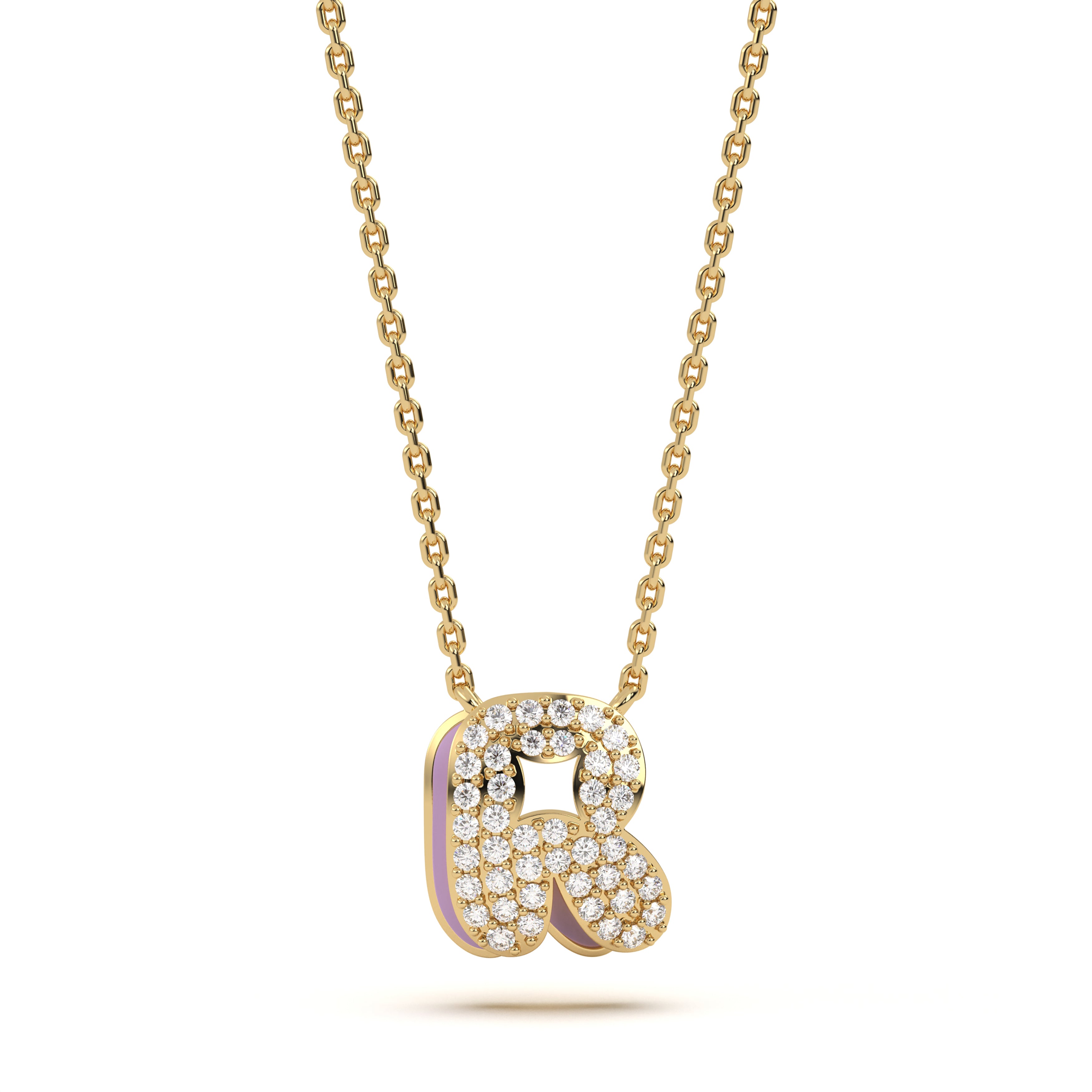 Mija Enamel 'R' Pendant 