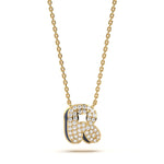 Mija Enamel 'R' Pendant 
