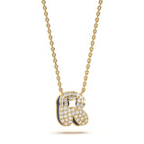 Mija Enamel 'R' Pendant 