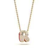 Mija Enamel 'R' Pendant 