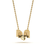 Mija Enamel 'M' Pendant 