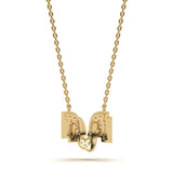 Mija Enamel 'M' Pendant 