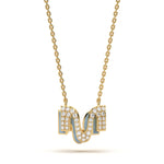 Mija Enamel 'M' Pendant 