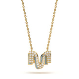 Mija Enamel 'M' Pendant 