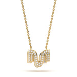 Mija Enamel 'M' Pendant 