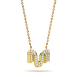 Mija Enamel 'M' Pendant 