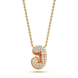 Mija Enamel 'J' Pendant 