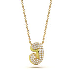 Mija Enamel 'J' Pendant 