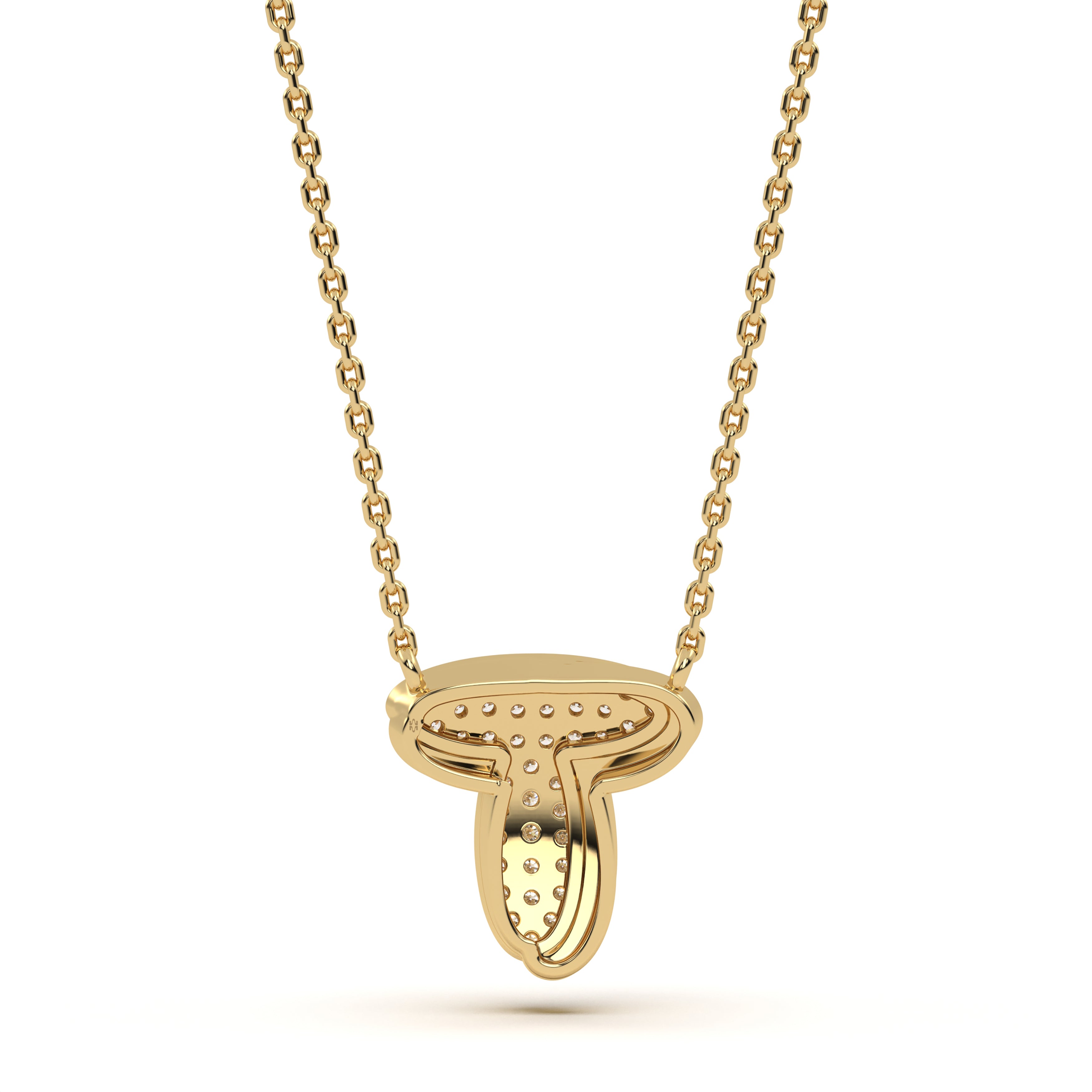 ‘T’ Diamond Enamel Pendant