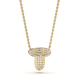 ‘T’ Diamond Enamel Pendant