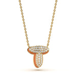 ‘T’ Diamond Enamel Pendant