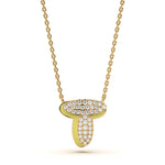 ‘T’ Diamond Enamel Pendant