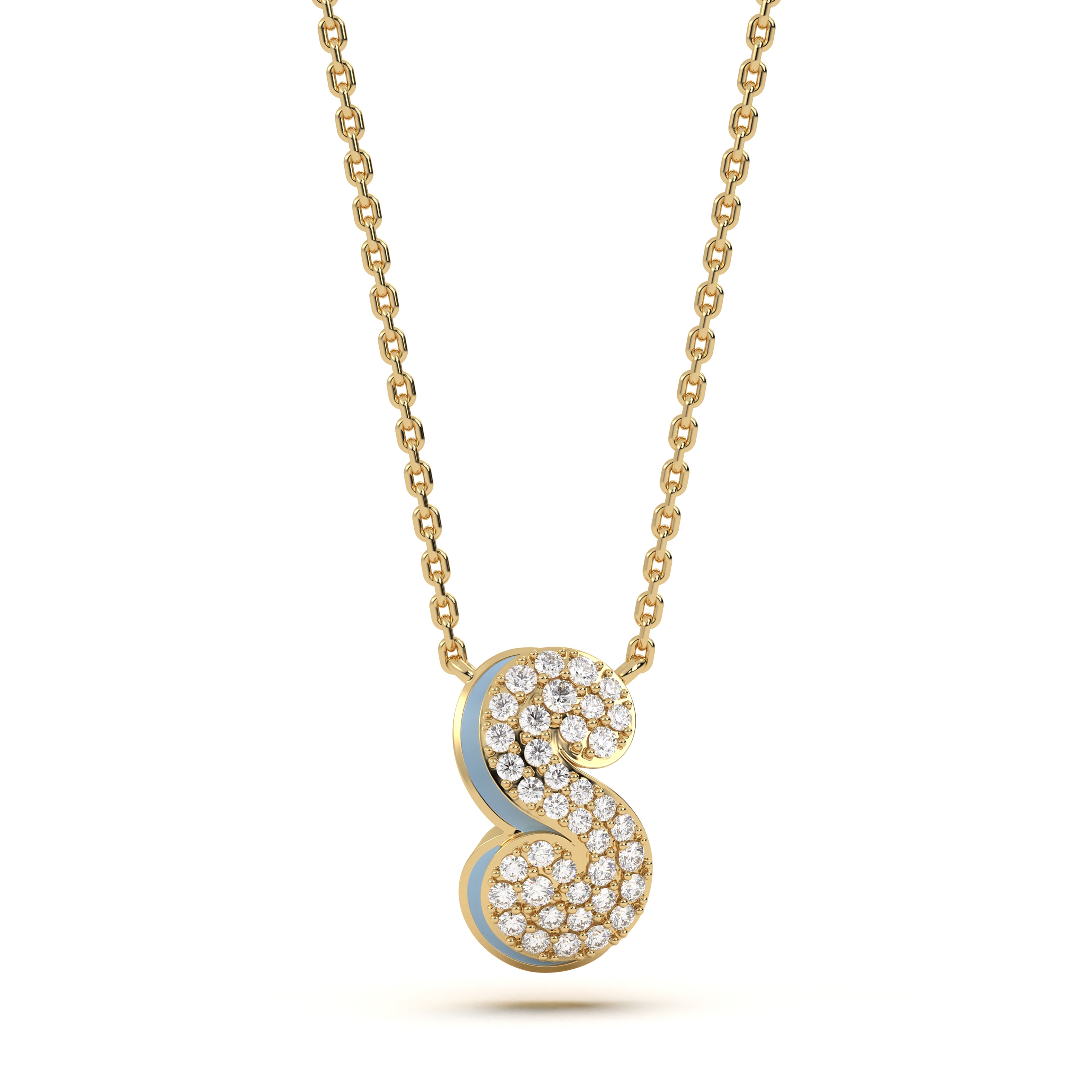 Mija Enamel 'S' Pendant 