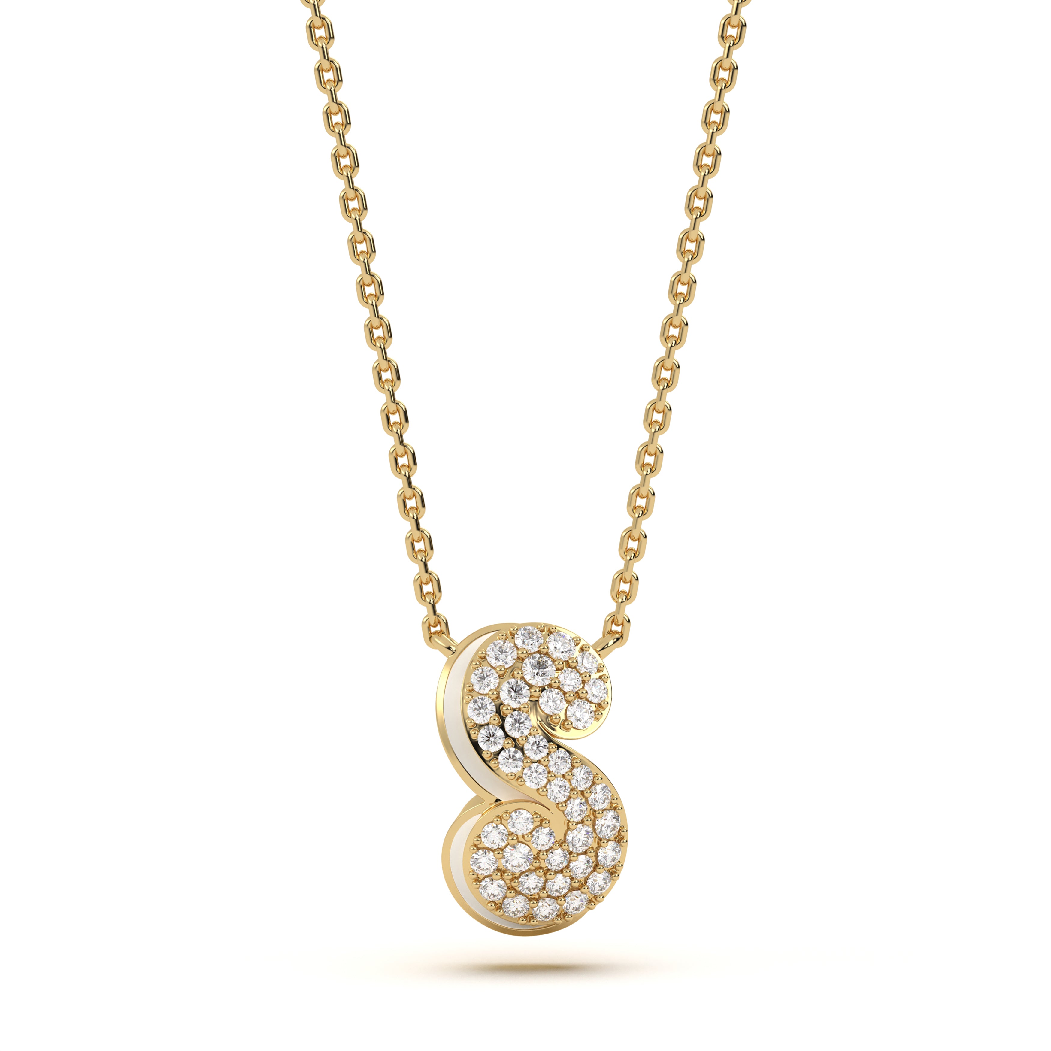 Mija Enamel 'S' Pendant 