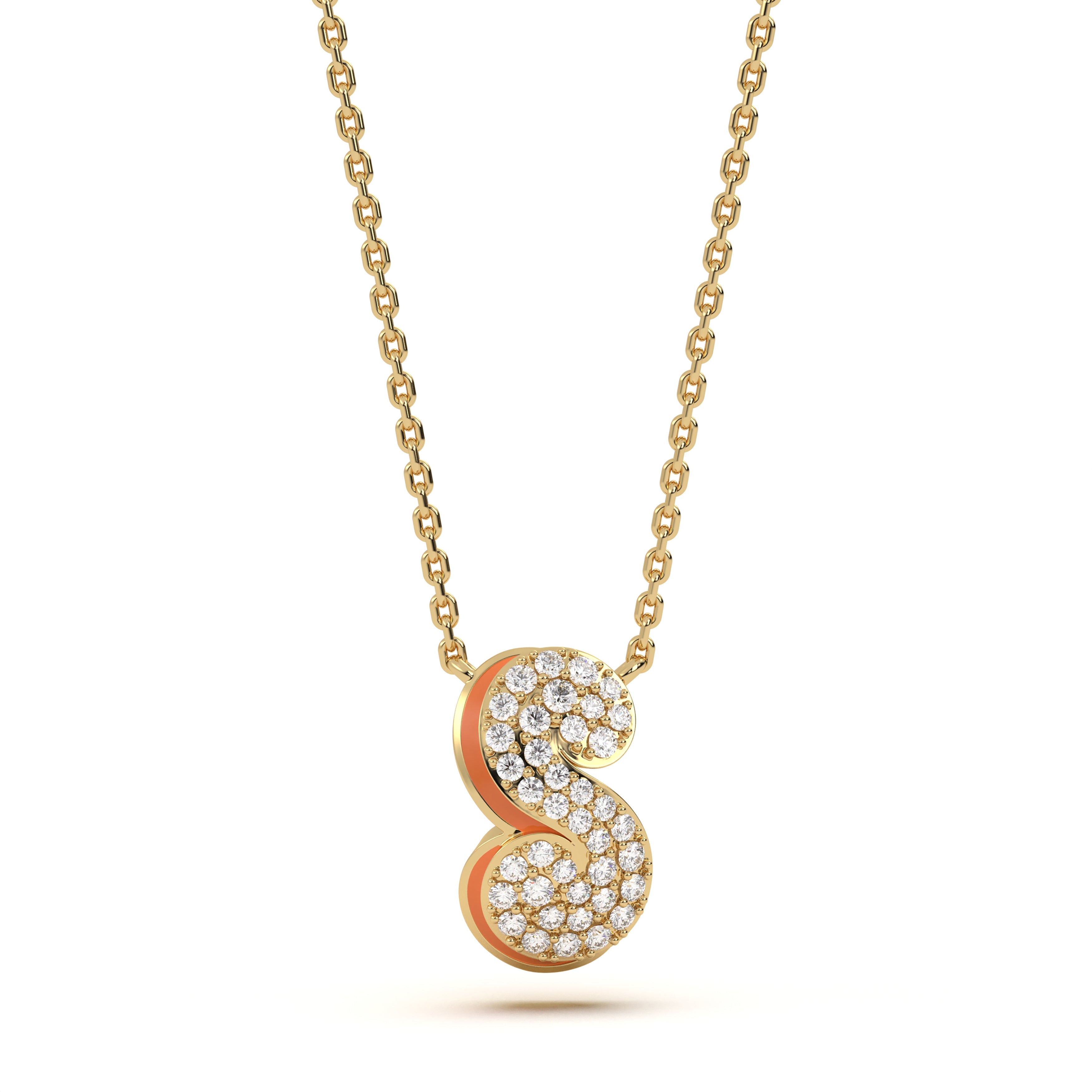 Mija Enamel 'S' Pendant 