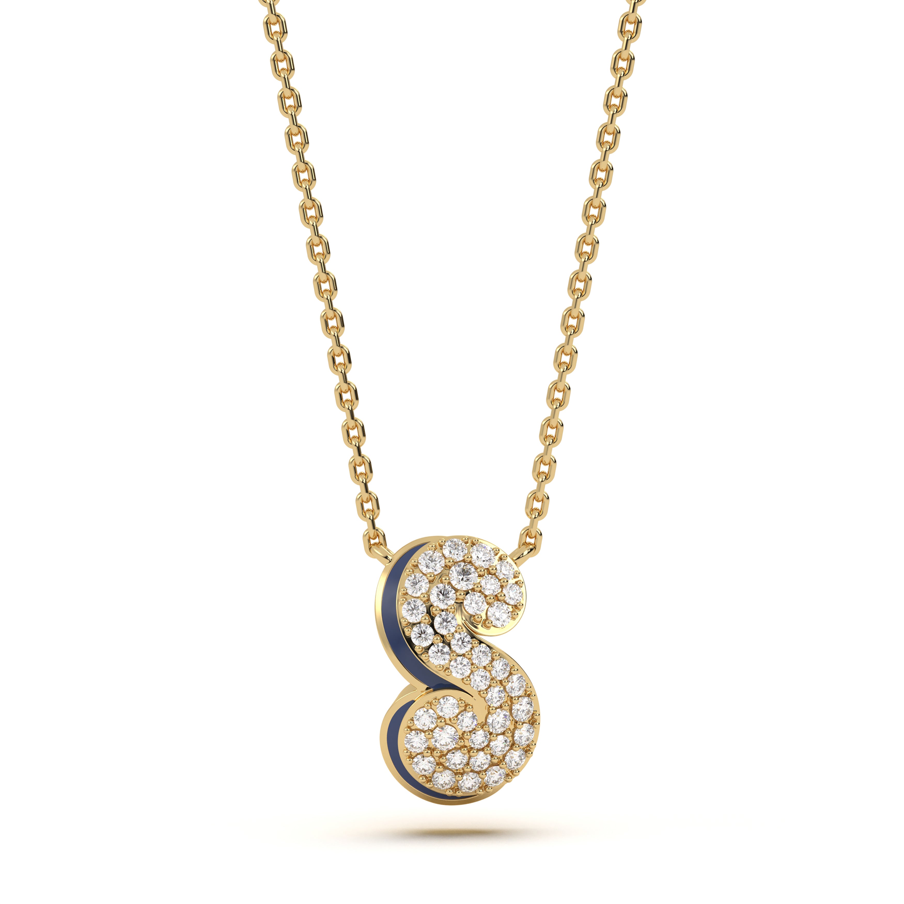 Mija Enamel 'S' Pendant 