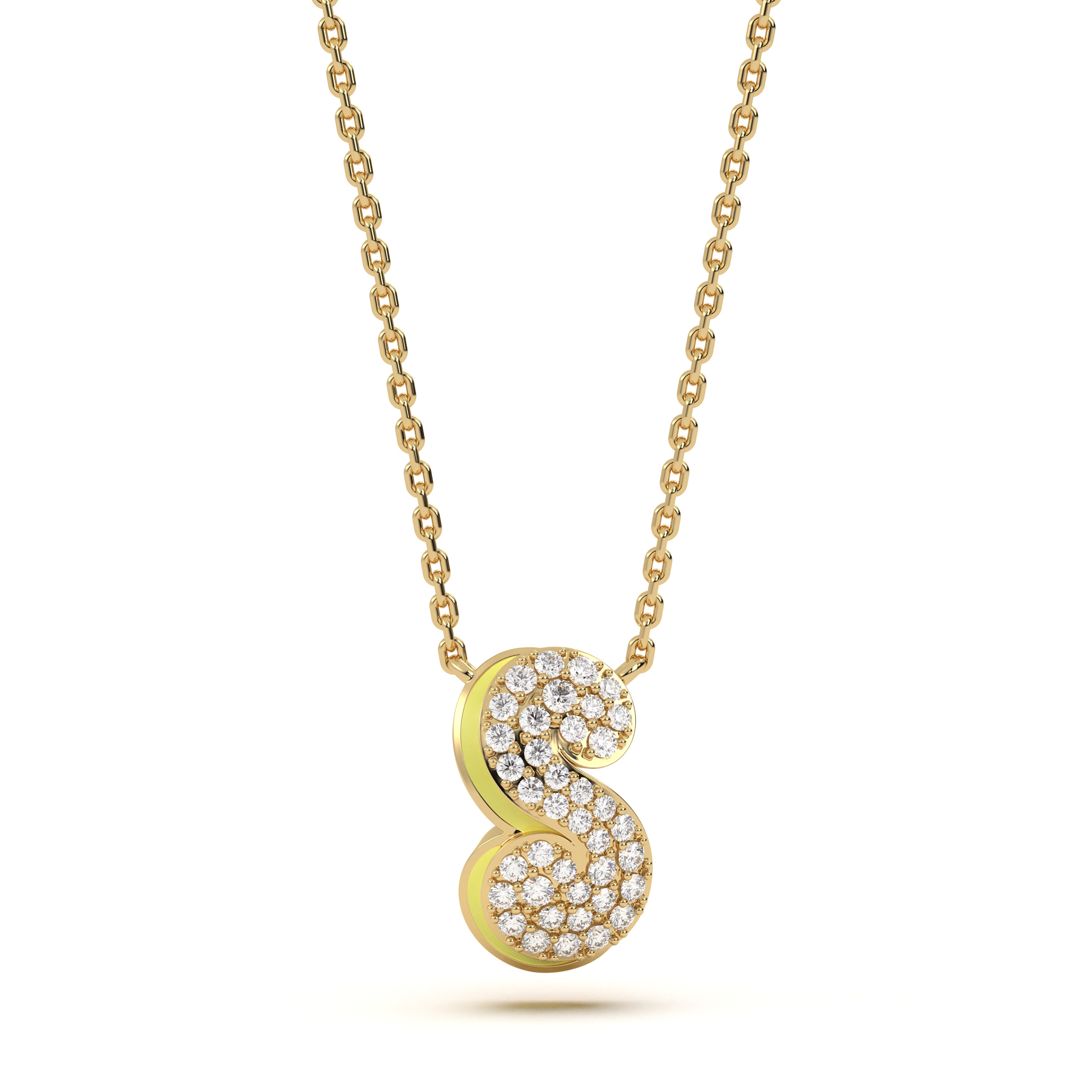 Mija Enamel 'S' Pendant 