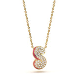 Mija Enamel 'S' Pendant 