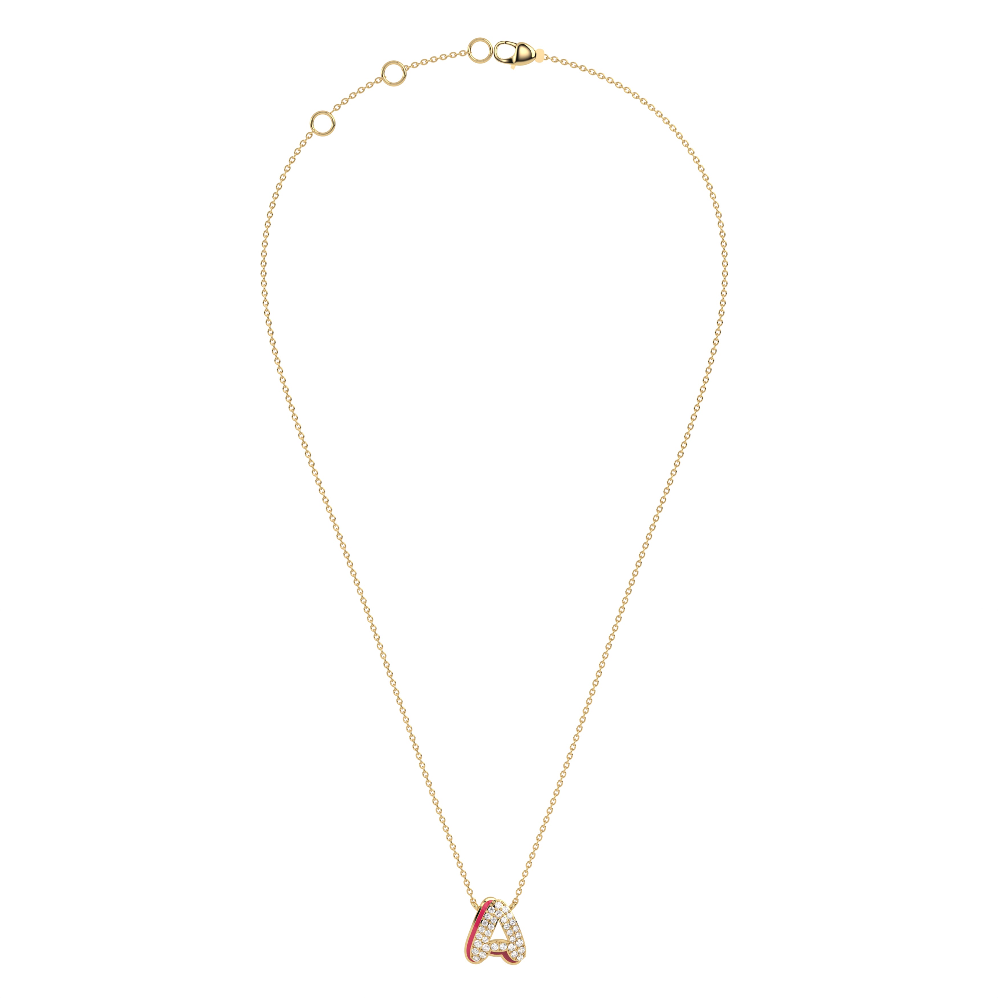 Mija Enamel 'A' Pendant 