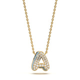 Mija Enamel 'A' Pendant 
