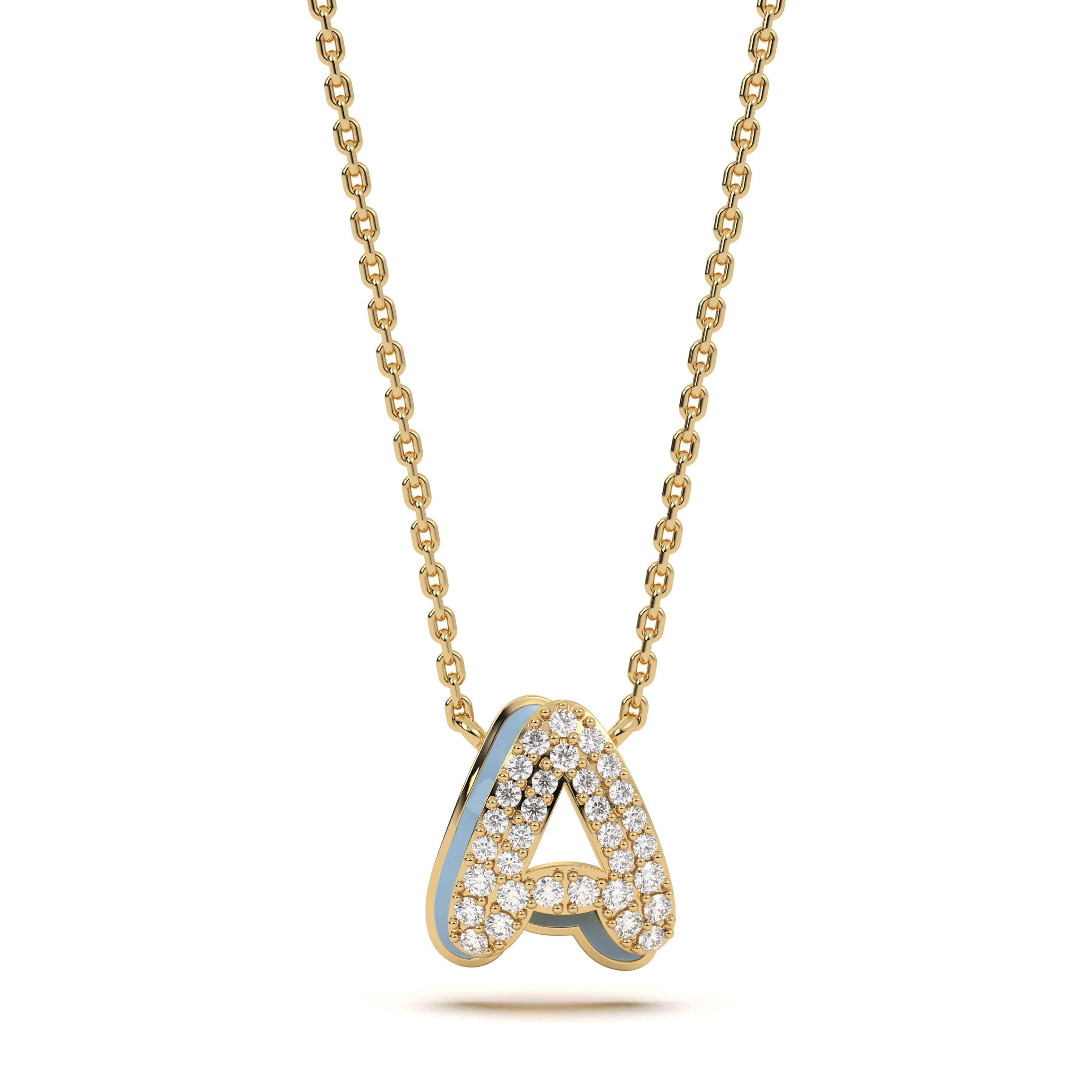 Mija Enamel 'A' Pendant 