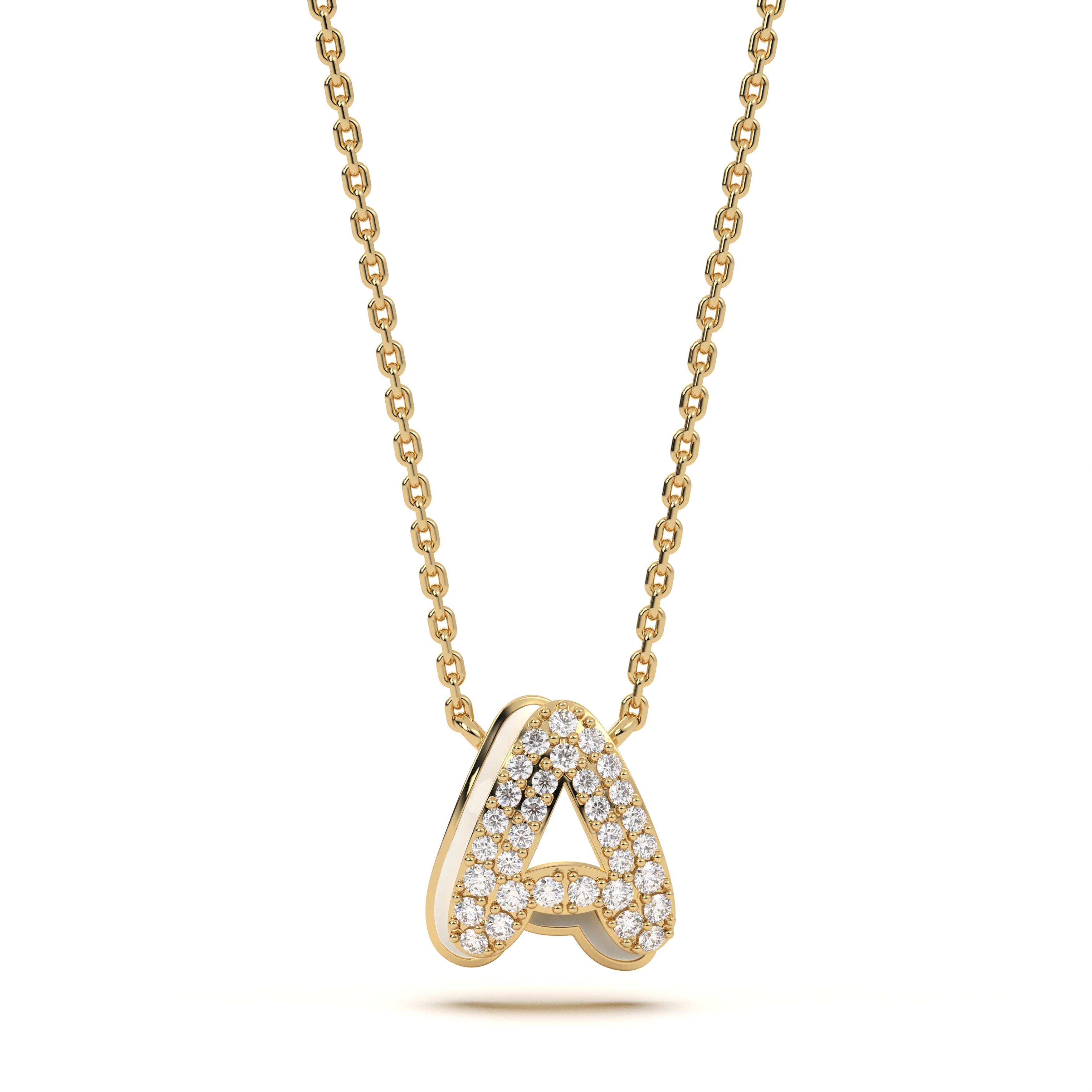 Mija Enamel 'A' Pendant 