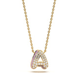 Mija Enamel 'A' Pendant 