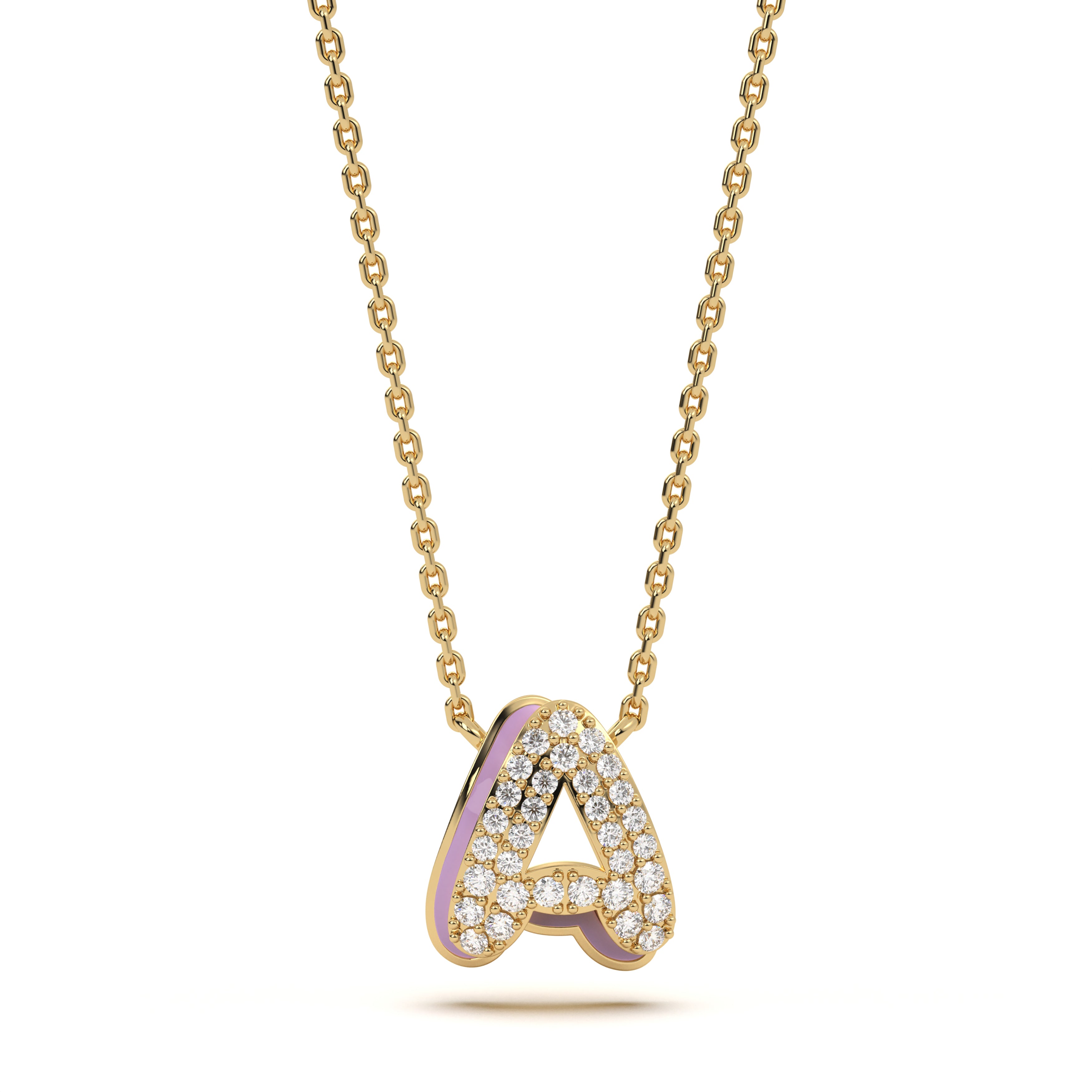 Mija Enamel 'A' Pendant 