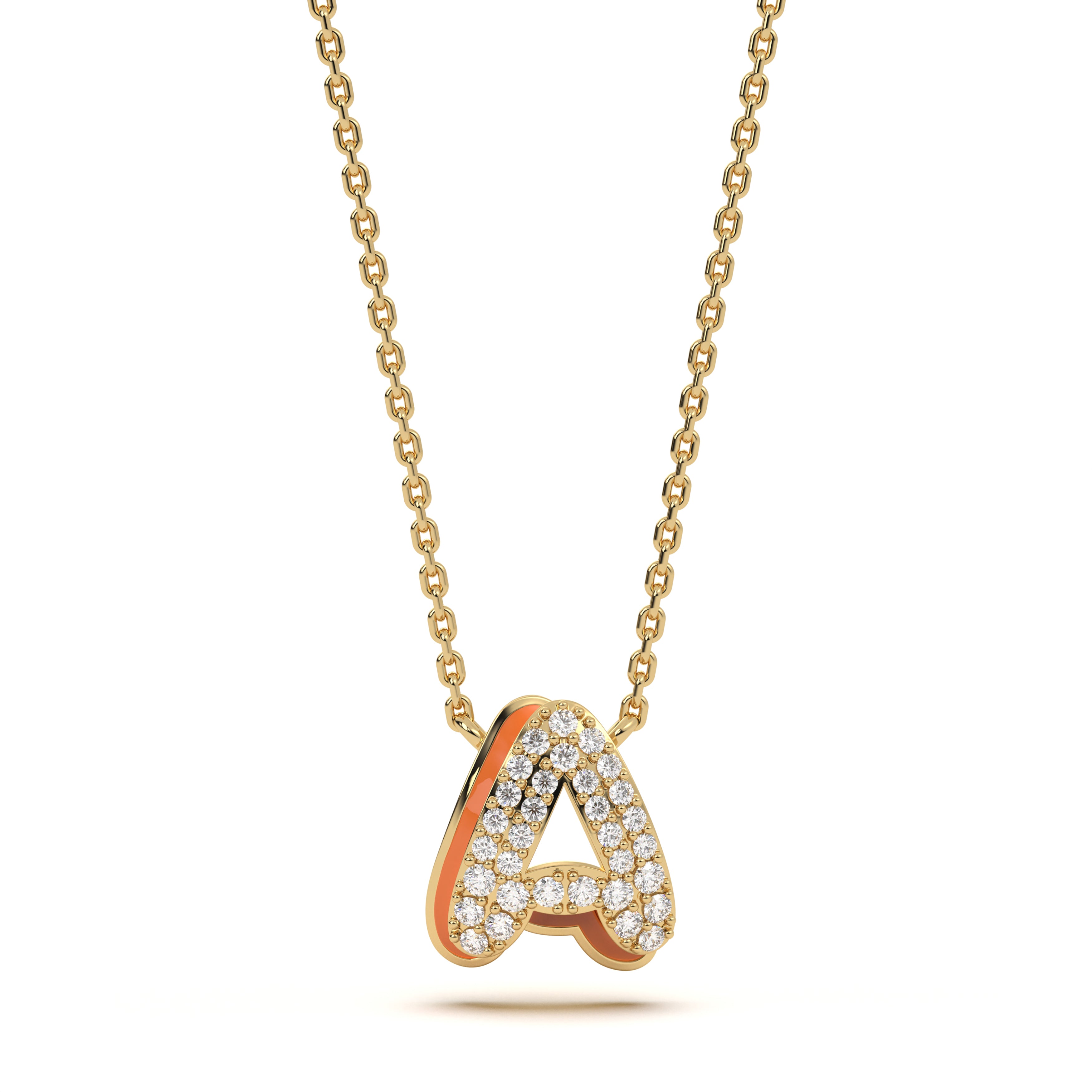 Mija Enamel 'A' Pendant 