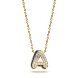 Mija Enamel 'A' Pendant 