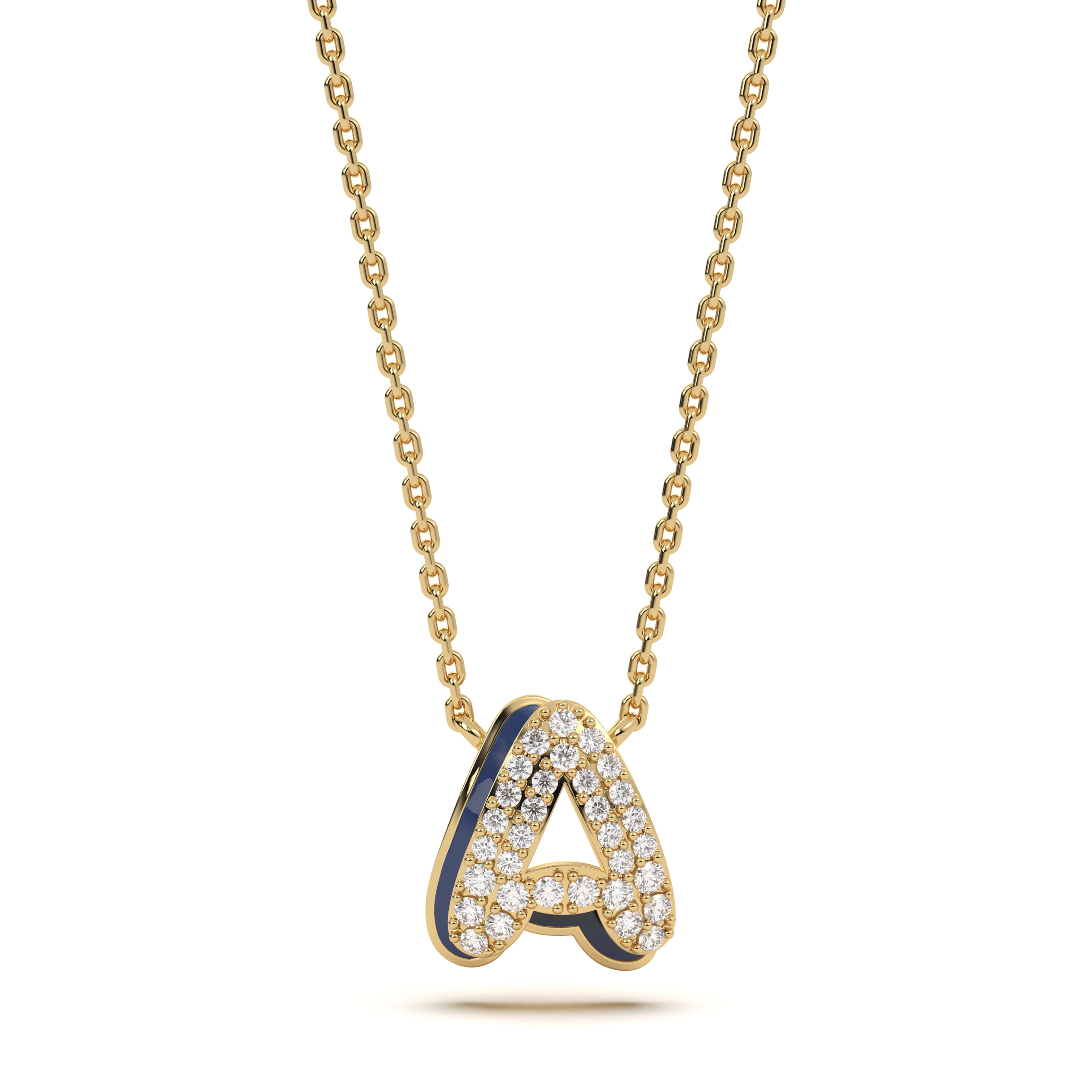 Mija Enamel 'A' Pendant 