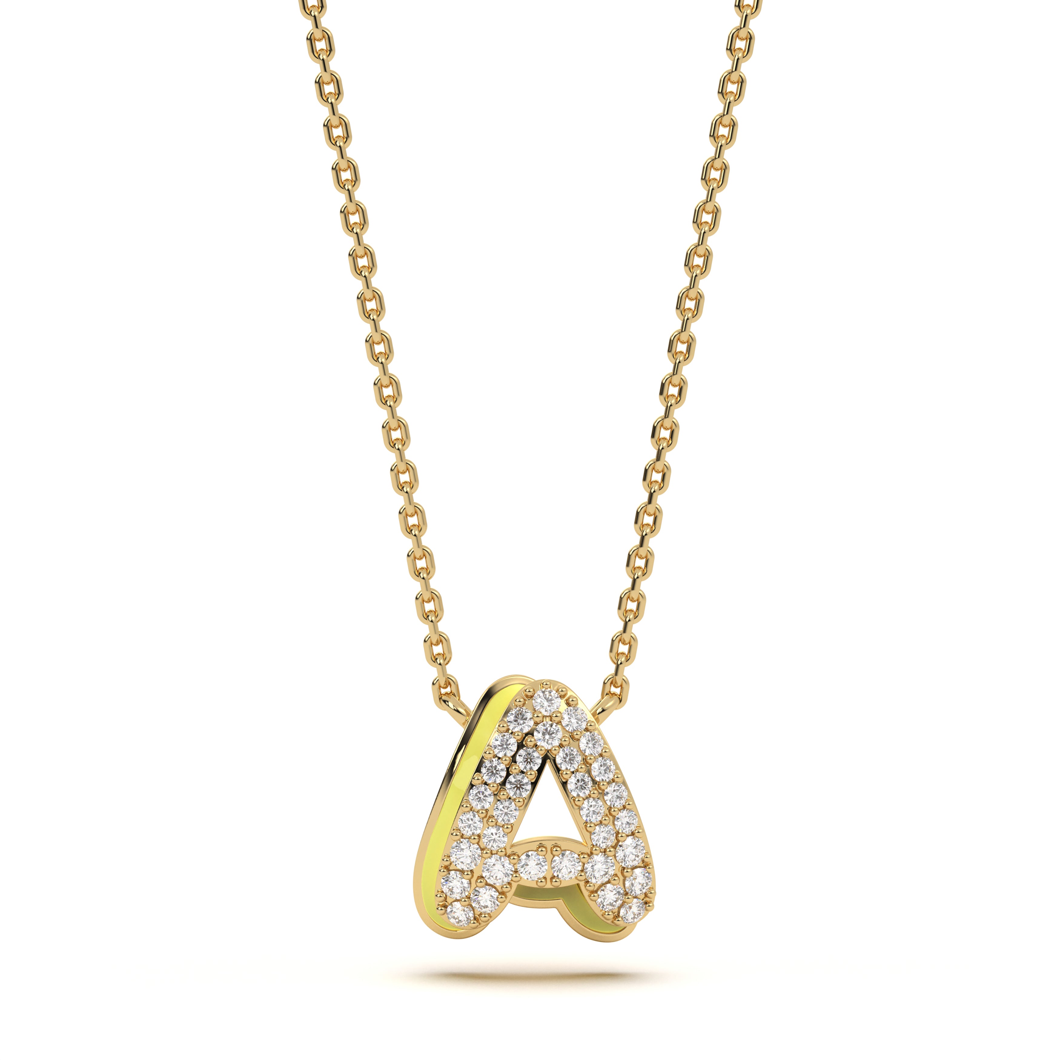 Mija Enamel 'A' Pendant 
