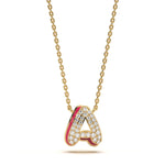 Mija Enamel 'A' Pendant 