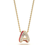 Mija Enamel 'A' Pendant 