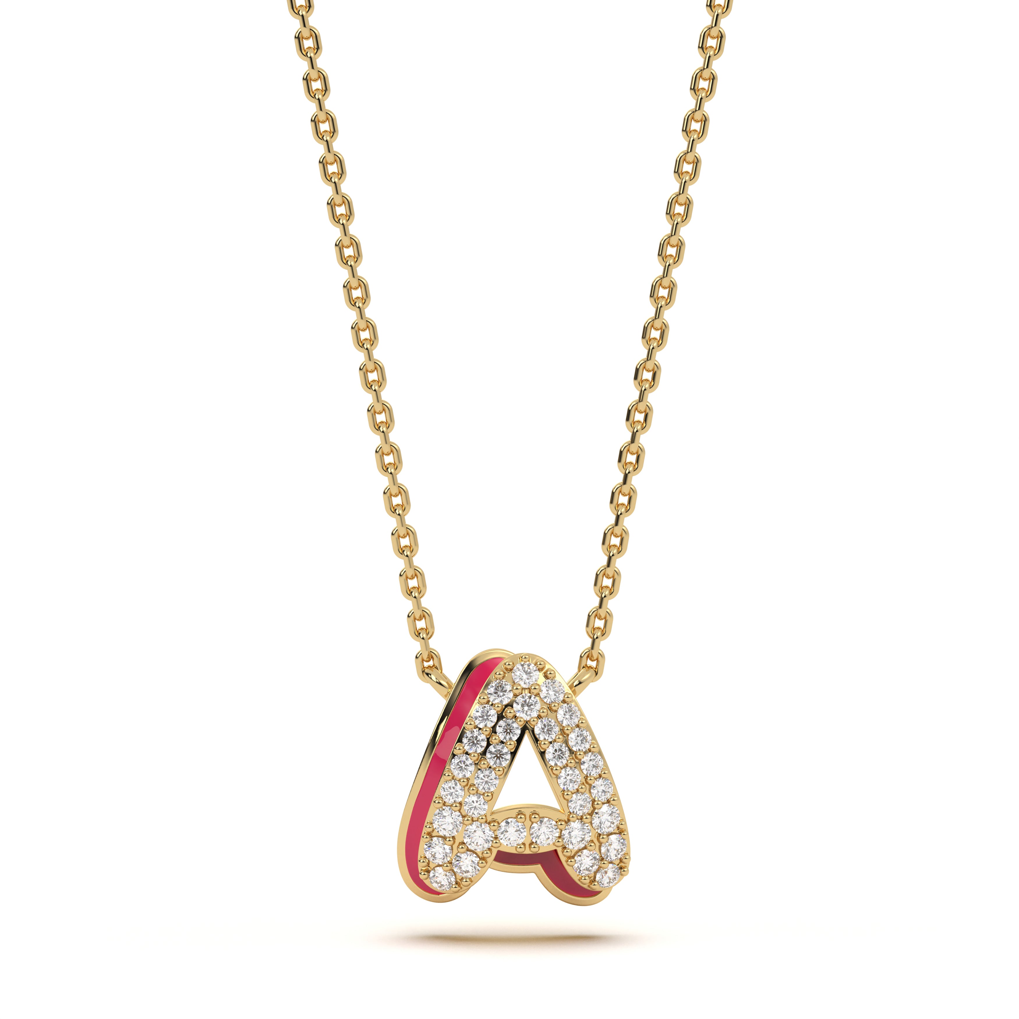 Mija Enamel 'A' Pendant 