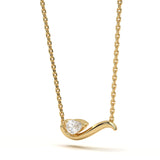 Pear Diamond Leher Pendant