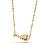 Pear Diamond Leher Pendant