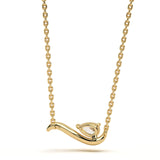 Pear Diamond Leher Pendant