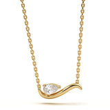 Pear Diamond Leher Pendant