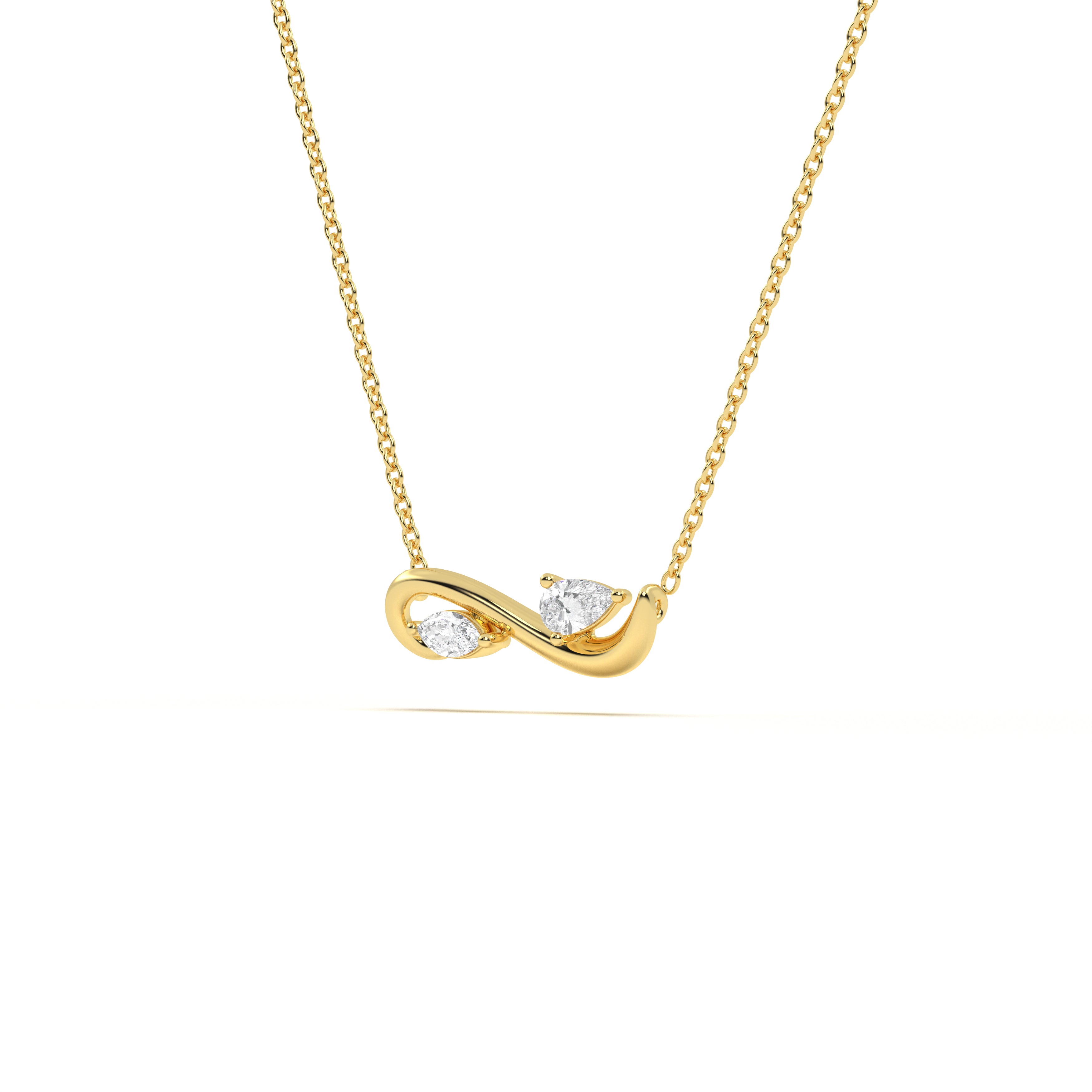 Infinity Diamond Leher Pendant