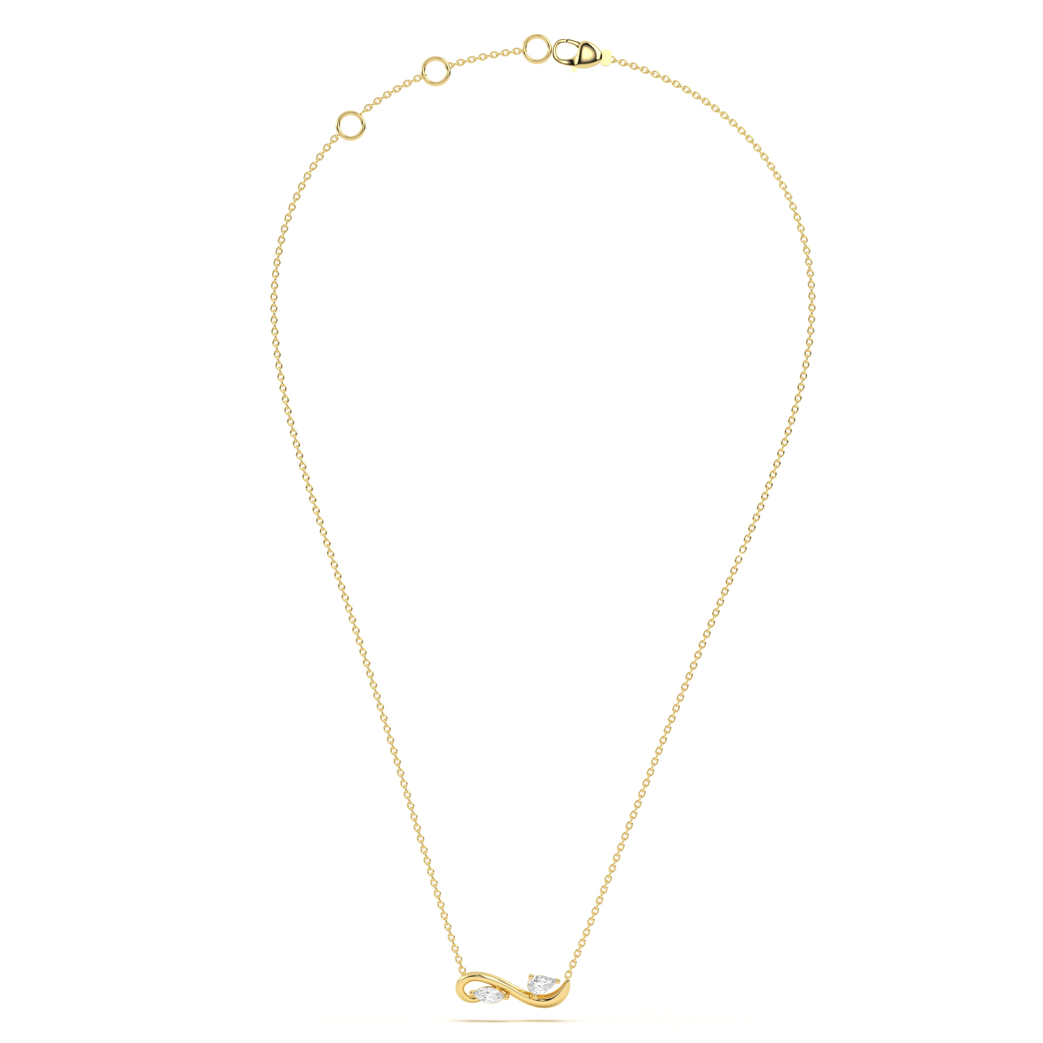 Infinity Diamond Leher Pendant