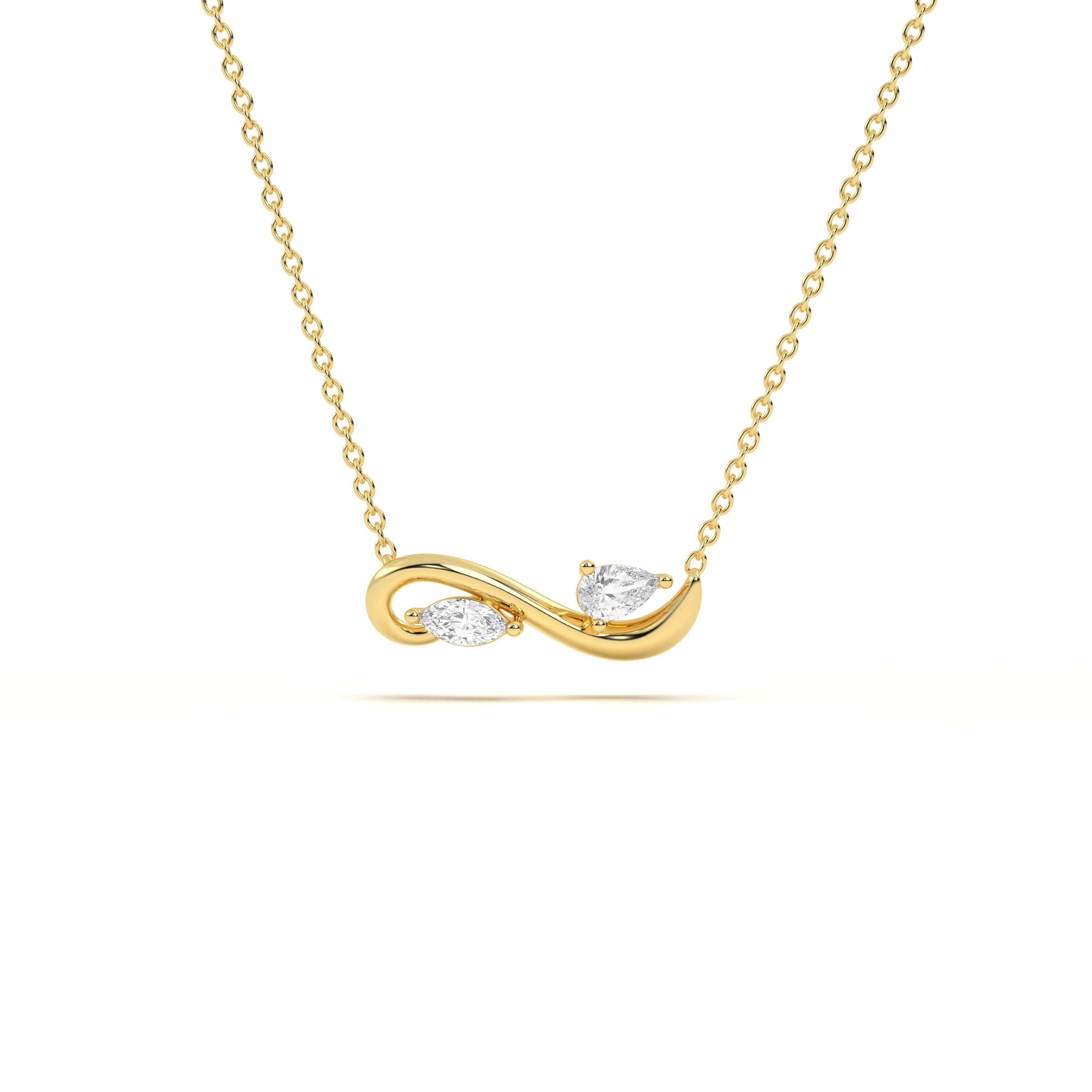 Infinity Diamond Leher Pendant