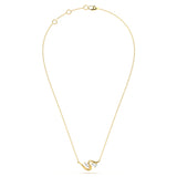 Wave Diamond Leher Pendant