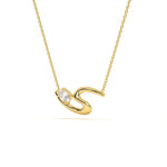 Oval Diamond Leher Pendant
