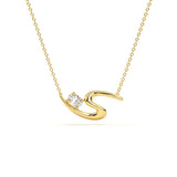 Oval Diamond Leher Pendant