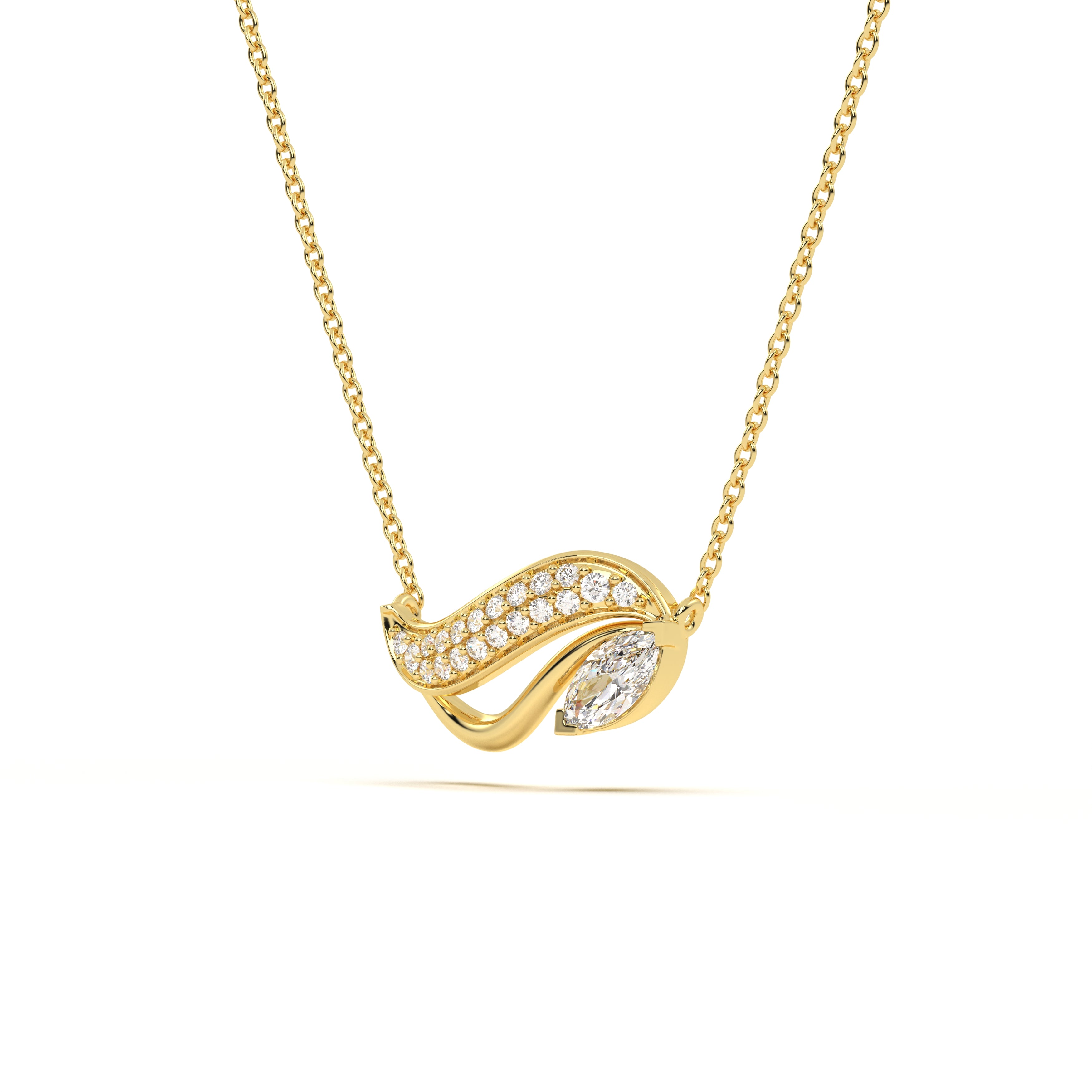 Pave Diamond Leher Pendant
