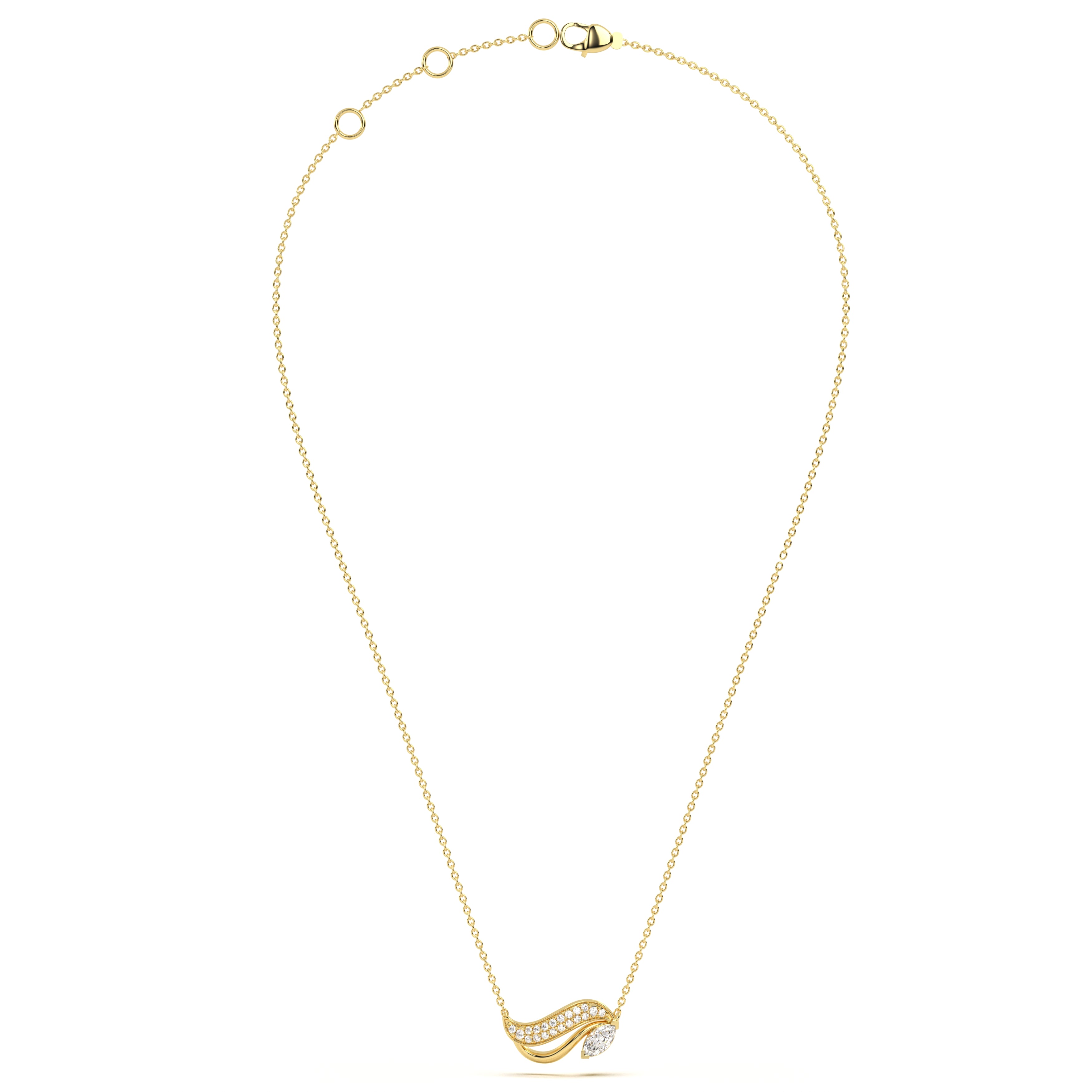 Pave Diamond Leher Pendant