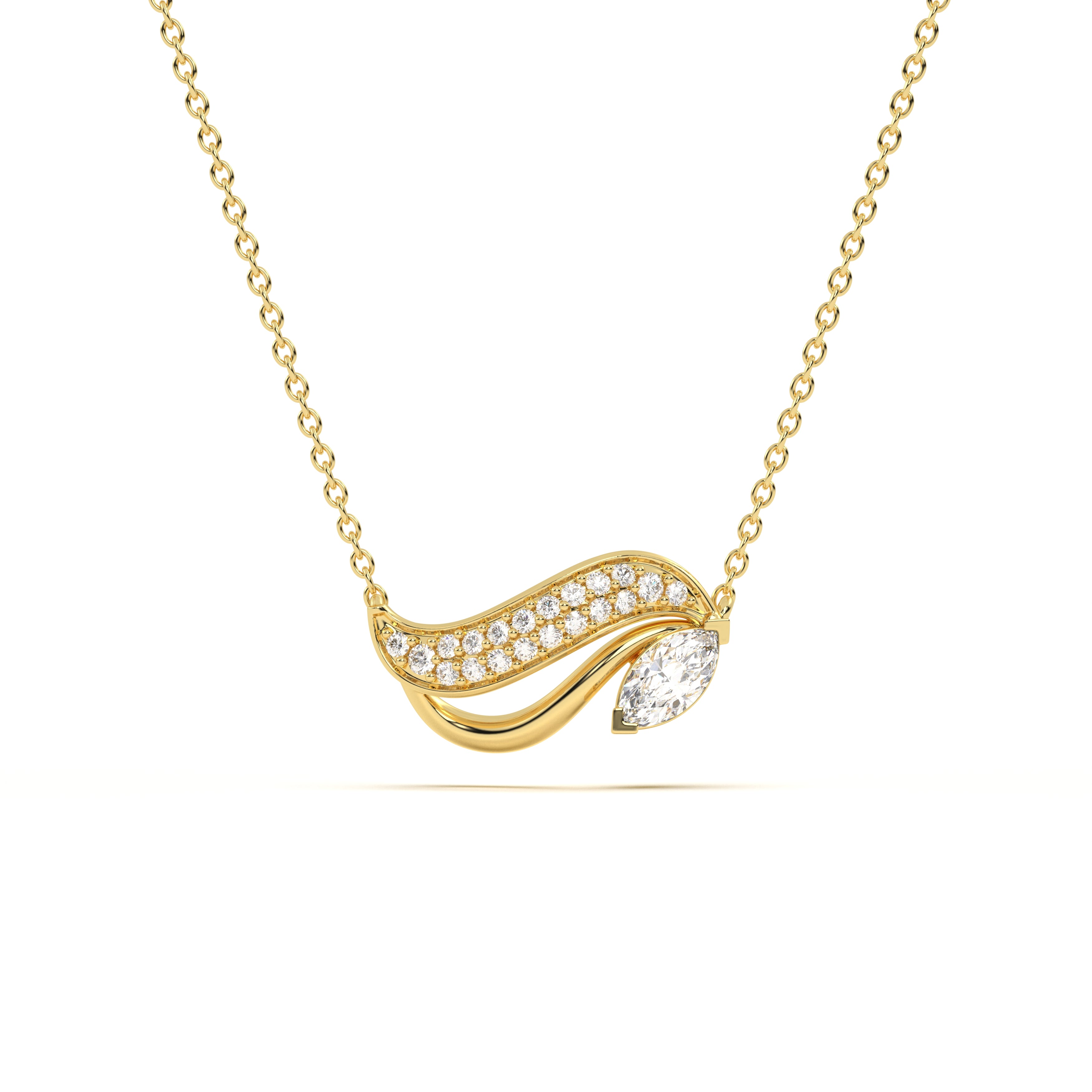Pave Diamond Leher Pendant