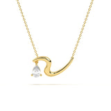Drop Diamond Leher Pendant