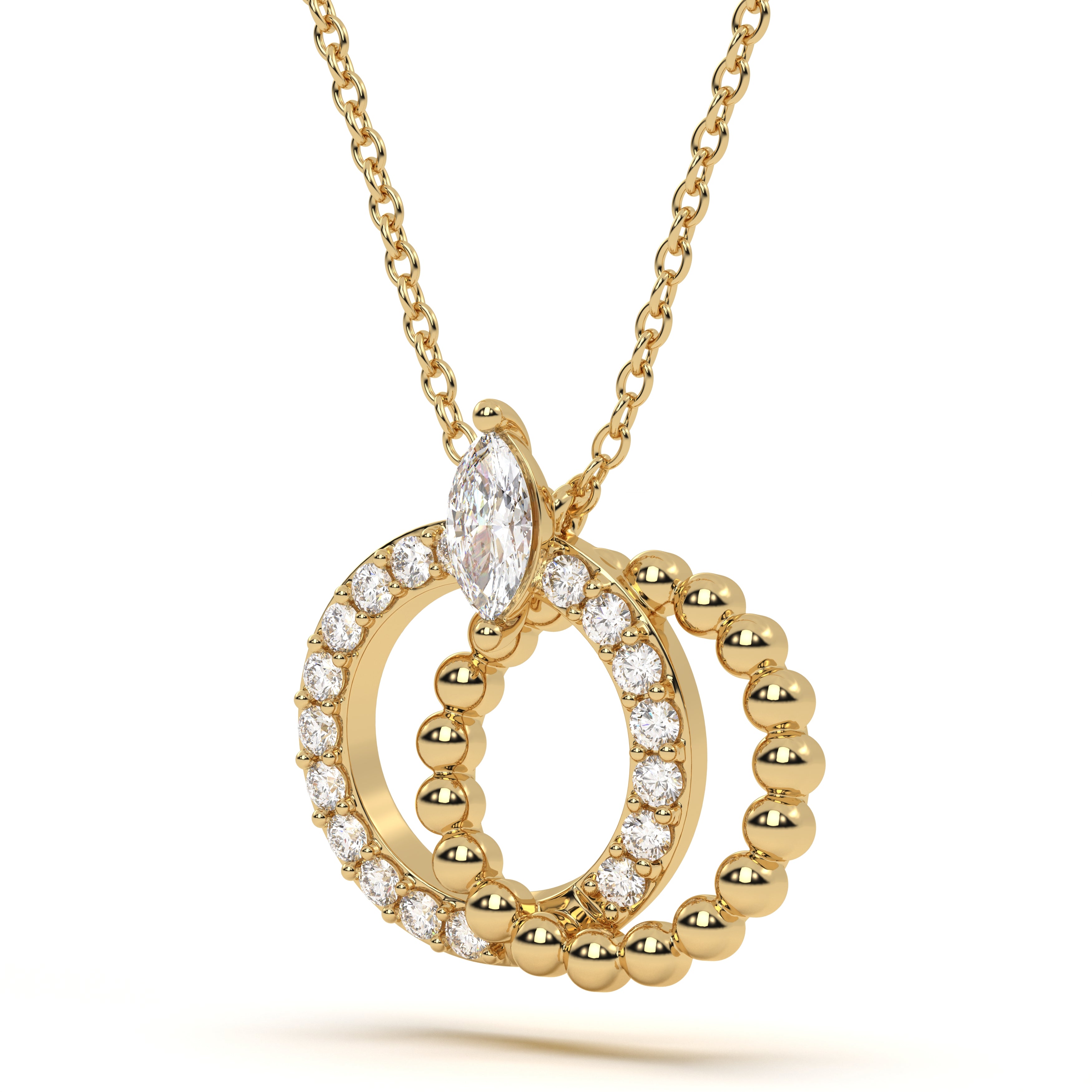 Marquise Diamond Aura Pendant